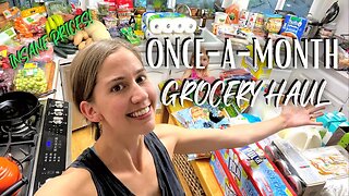 Grocery Haul For My Large Family | Prepper Pantry Stock Up Haul | Building a Years Food Supply