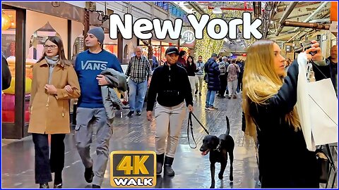 【4K】𝐖𝐀𝐋𝐊 ➜ NEW YORK City 🇺🇸 Manhattan 🔆 Chelsea Market, walking tour 2023 NYC - USA