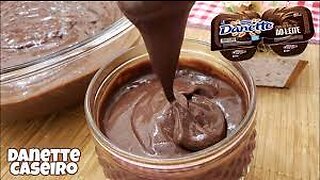 128-Danete caseiro com margarina, Maizena, chocolate em pó, açúcar