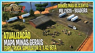 ATUALIZAÇÃO MAPA MINAS V1 2 1 42 + MB L1620 LEITEIRO + REBOQUE BOIADEIRA ETS 2 1.42 BETA