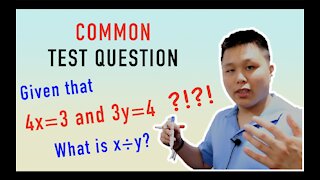 Solving for x and y by Dividing Fractions (MUST KNOW) - Practice Problem | CAVEMAN CHANG