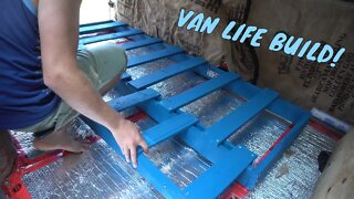 DIY How to build a Transforming Bed Frame / Couch for a Van conversion. Minivan camper build.