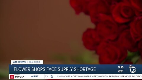 Flower shops face supply chain shortage