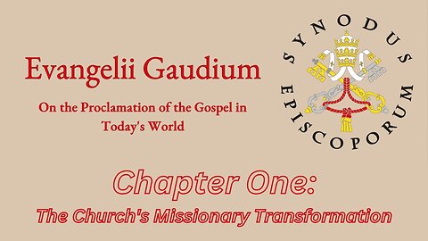 Evangelii Gaudium - Chapter 1 The Church's Missionary Transformation