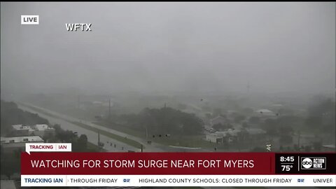 If the storm surge forecast does what it is predicted, we will see water in the Cape Coral area. WFTX shared footage of the Fort Myers area.