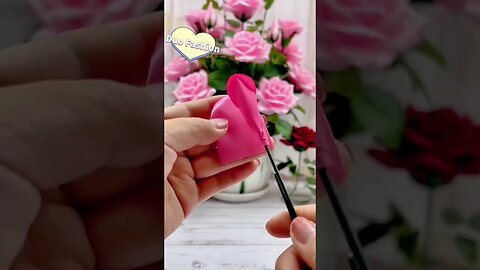 Handmade diy ribbon Paper rose flowers#handmade #DIY #flowers #foryou #rose #gift #craft #handmade