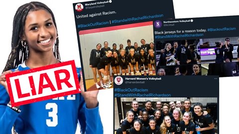 College Teams Use Fake Duke Volleyball "Slur" Story To Virtue Signal For Rachel Richardson's LIES