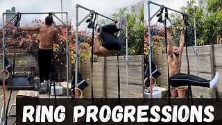 Calisthenics progressions on gymnastics rings - (pulling exercises)