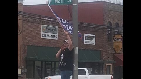 Waving flags in Crossville Tn