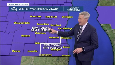 Freezing rain tonight, winter weather advisory issued for SE Wisconsin