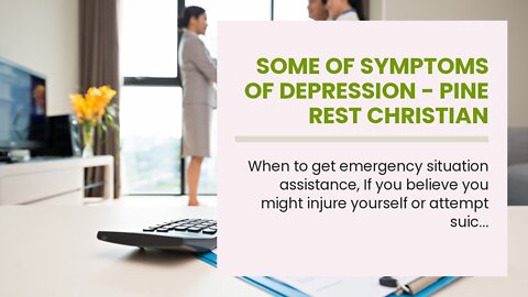 Some Of Symptoms of Depression - Pine Rest Christian Mental Health