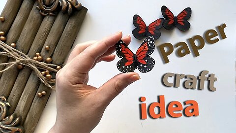 DIY 🦋 Simple wall decor idea 🗞️🙌 Paper craft