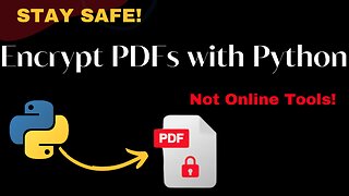 Stay Safe ! Encrypt PDFs with Python, Not Online Tools