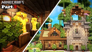 Minecraft - How to Build and Design Cozy Cottage Medieval House Part 2 : Interior