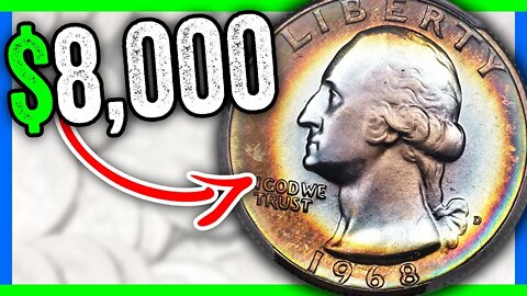 RARE 1968 QUARTER WORTH MONEY - VALUABLE WASHINGTON QUARTER COINS!!