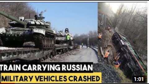 Train carrying Russian military vehicles crashed