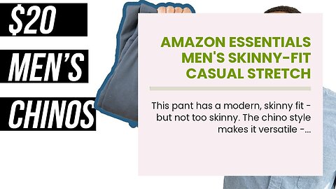 Amazon Essentials Men's Skinny-Fit Casual Stretch Chino Pant