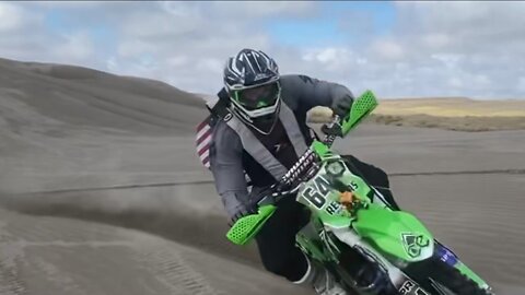 Incredible hill climb by high speed dirt bike