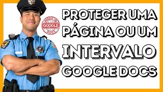 Proteger uma página ou um intervalo de uma Planilha do Google Docs | Google Sheets