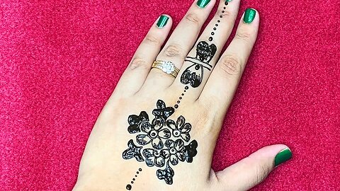 Classy back hand henna design _ stylish henna design _ lovely henna design