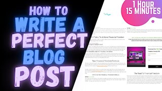 How To Write A Blog Post For Beginners (STEP BY STEP TUTORIAL)