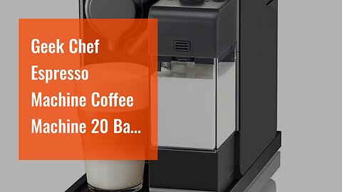 Geek Chef Espresso Machine Coffee Machine 20 Bar Pump Cappuccino latte Maker with ESE POD capsu...