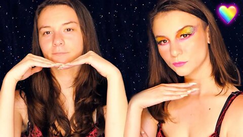 ASMR 🌈 Happy Pride Month! Stunning Rainbow Eye Makeup 😍 Goregous Jessica gets Makeover from Ashlyn 🌈
