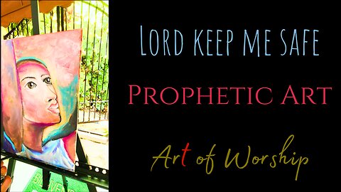 My eyes are fixed on you Oh, God painting timelapse prophetic story! Psalm 141