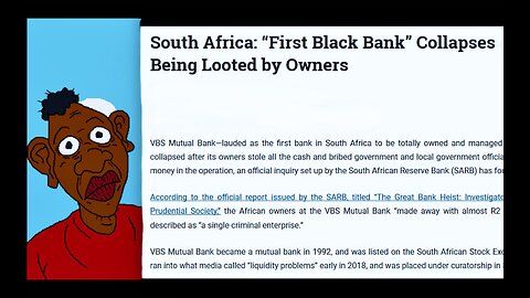 Leroy First Black Artificial Intelligence Analyzes Owners Looting First Black Bank in South Africa