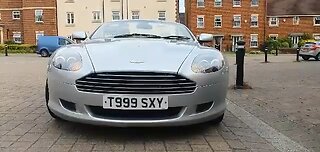Aston Martin start up and drive off
