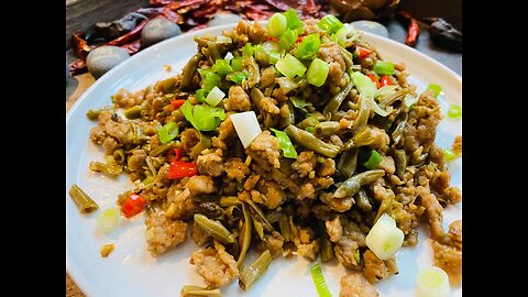 Ground Pork with Pickled Green Beans Stir Fry 酸豆角炒肉