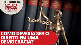 Como deveria ser o Direito em uma democracia? | Momentos da Análise Política da Semana