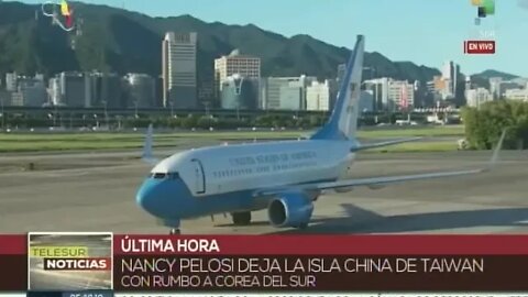 Nancy Pelosi abandona Taiwan rumbo a Corea del Sur