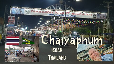 Night Bazaar ถนนคนเดิน - Flea Market - Chaiyaphum City - Central Isaan North East Thailand #issan TV
