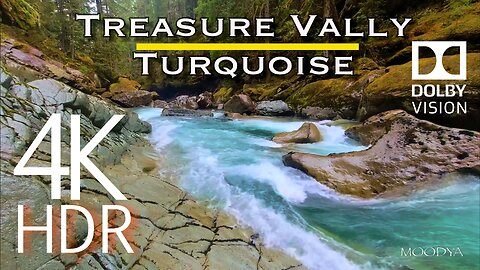 4K HDR Dolby Vision Nature Videos - Treasure Vally Turquoise River - Life Is Flowing