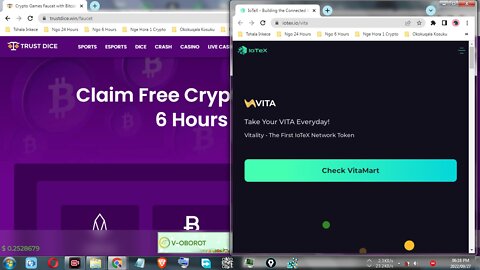 Make Money For Free By Claiming Vitality VITA Faucet Every 6 Hours At TrustDice Step By Step