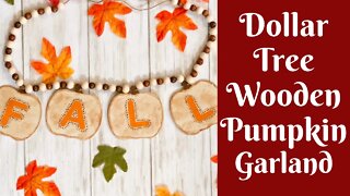 Fall Crafts: Dollar Tree Pumpkin Garland