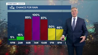 Rain continues overnight into Tuesday morning
