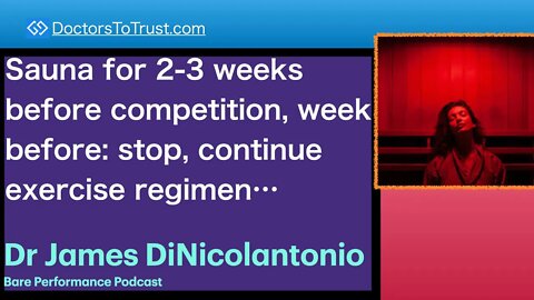 DINICOLANTONIO 5 | Sauna 2-3 weeks before competition, week before: stop, continue exercise regimen…