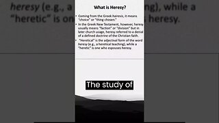 Heresy - opposite of Orthodoxy #shorts #history #christiandoctrine