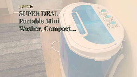 SUPER DEAL Portable Mini Washer, Compact Twin Tub Clothes Washing Machine Baby Laundry Machine...