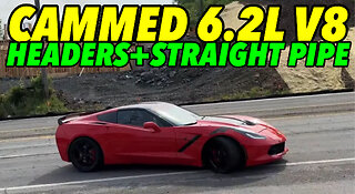 560hp CAMMED Chevy Corvette Stingray LT1 6.2L V8 w/ HEADERS & STRAIGHT PIPE!