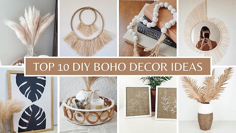 TOP 10 DIY BOHO DECOR IDEAS | Trendy Home Decor Projects