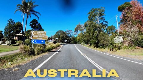 Driving up Springbrook Mountain in Gold Coast Hinterland - Queensland