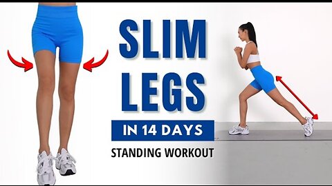 SLIM LEGS in 14 Days - 10 MIN Legs Stretching Exercises, All Standing, Beginner Friendly