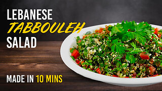 Lebanese Tabbouleh Salad - quick 10mins traditional recipe