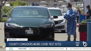 San Diego County considers more COVID-19 test sites