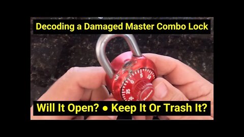 🔒Lock Picking ● Will It Open? Decode Combination on Damaged Master Lock Using Only Feel