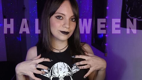 ASMR - Scratching em camisetas de terror 💀 (especial de halloween)