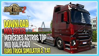 Mod Grátis MERCEDES BENS ACTROS Qualificado EURO TRUCK SIMULATOR 2 VERSÃO 1.41